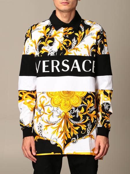 versace polo|versace long sleeves polo shirts.